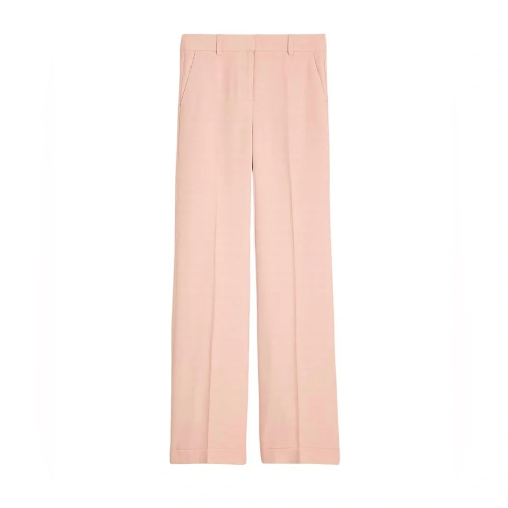J. Crew Alexander wide-leg trousers pants in luster canvas NWT 6P Pale Petal